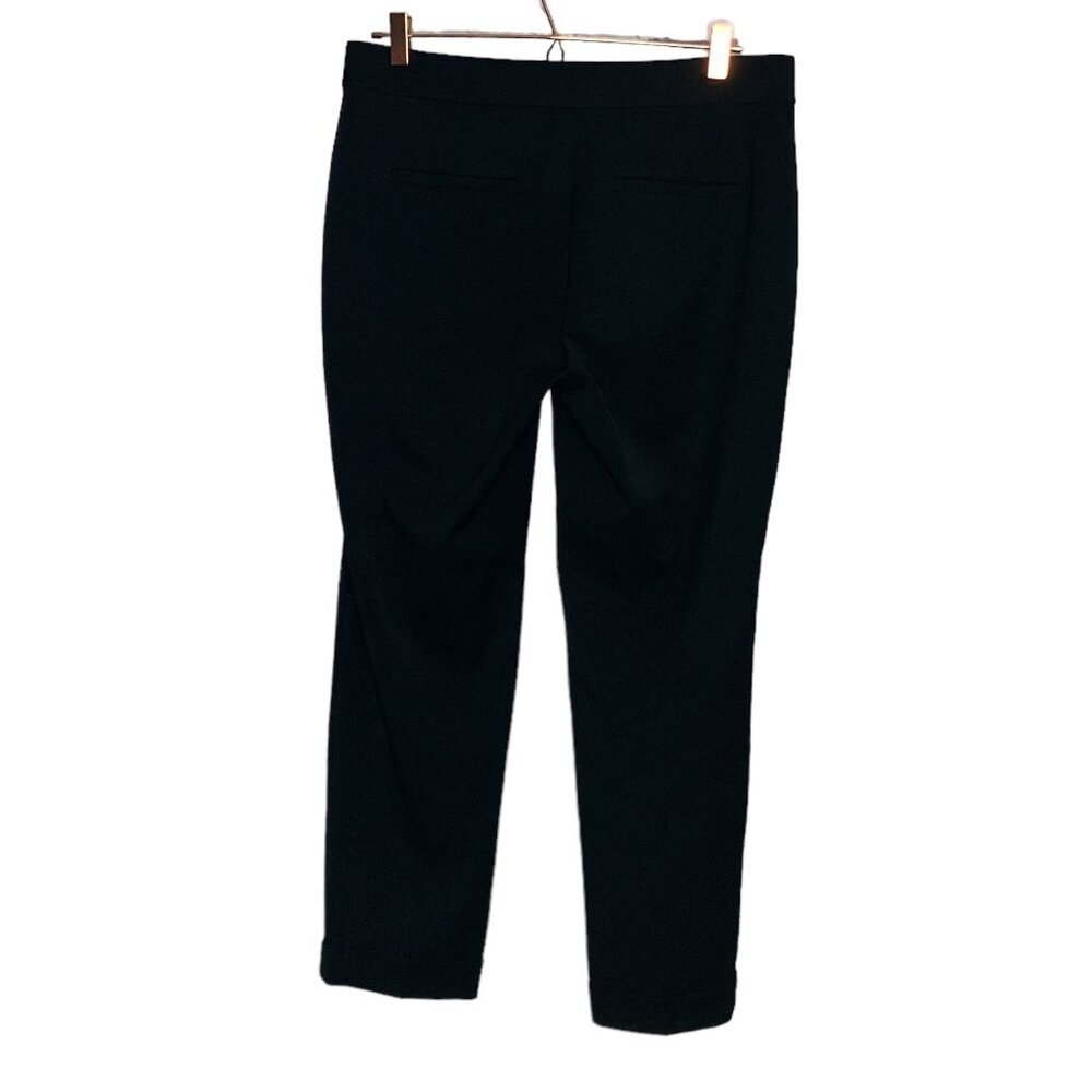 Ann Taylor LOFT 8 Black Slim Leg Crop Ankle Stretch Sailor Button Dress Pants‎ - Picture 6 of 8